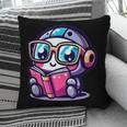 Adorable Book Lover Robot With Reading Glasses Cute Pillowcase
