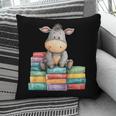 Adorable Donkey With Heart Sitting On Colorful Book Stack Pillowcase Adorable Donkey With Heart Sitting On Colorful Book Stack Pillowcase