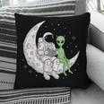 Astronaut Reading Book To Alien Moon Space Book Lover Men Pillowcase