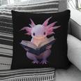 Axolotl Bookworm Reading Book Kawaii Graphic Pillowcase