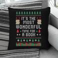 Book Lover Christmas Reader Ugly Sweater Tee Xmas New Year Pillowcase