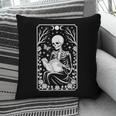 Book Lover The Reader Tarot Card Skeleton Reading Pillowcase
