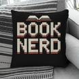 Book Nerd Retro Pixel Reading Librarian Aesthetic Pillowcase