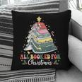 All Booked For Christmas Book Tree Lights Christmas Library Pillowcase