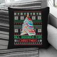 All Booked For Christmas Tree Book Ugly Christmas Sweatshirt Pillowcase