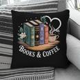 Books And Coffee Book Lover Bookish Green Book Theme Reading Pillowcase