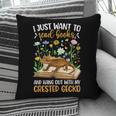 Books And Crested Gecko Owner Crestie Lover Pillowcase