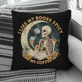 I Like My Books Spicy & My Coffee Icy Skeleton Read Book Pillowcase