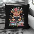 Bookworm Cute Baby Highland Cow Reading Book Pillowcase