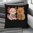 Capybara Axolotl Kawaii Kids Anime Book Lover Reading Pillowcase