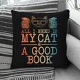 Cat & Book Art For Men Women Cat Librarian Novel Book Lover Pillowcase