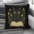 Cat Reading Book Flowers Pillowcase Cat Reading Book Flowers Pillowcase