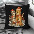 Cats Reading Books Christmas Tree Pillowcase