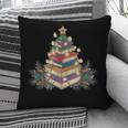 Christmas Book Reading Reader Xmas Bibliophile -Adult Christmas Tree Book Modern Pillowcase