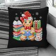 Christmas Gingerbread Man Reading Book Snowflake Teacher Pillowcase Christmas Gingerbread Man Reading Book Snowflake Teacher Pillowcase