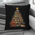 Christmas Tree Bookshelf Book Lover Library Pillowcase