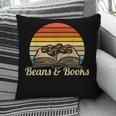 Coffee Beans & Books Retro Bookworm Librarian Pillowcase