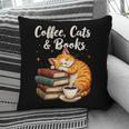 Coffee Cats & Books Lover For Women & Girls Coffee Pillowcase