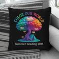 Color Our World Summer Reading 2025 Tree Book Lover Camping Pillowcase