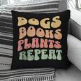 Colorful Dogs Books Plants Repeat Pillowcase Colorful Dogs Books Plants Repeat Pillowcase