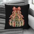 Coquette Christmas Book Tree Xmas Lights Librarian Teacher Pillowcase
