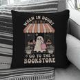 Cute Bookstore Ghost Retro Women Book Lovers Pillowcase
