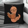 Cute Bookworm Worm Reading Book Glasses Nerdy Pillowcase