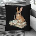 Cute Bunny Reading Book Glasses Bookworm Pillowcase