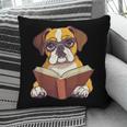 Cute Dog Boxer Reading Book Pillowcase