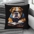 Cute Dog English Bulldog Reading Book Pillowcase