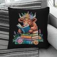 Cute Highland Cow Reading Book Baby Cow Bookworm Pillowcase