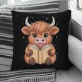 Cute Highland Cow Reading Book Pillowcase