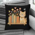 Cute Kawaii Cat Books Flowers Pillowcase