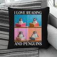 Cute Penguin Reading Book School Librarian Teacher Student Pillowcase