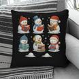 Cute Snowman Reading Books Christmas Winter Book Lover Pillowcase