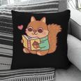 Cute Squirrel Reading A Book Lovers Anime Kawaii Women Kids Pillowcase