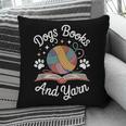Dogs Books And Yarn Knitter Knitting Pillowcase