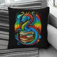 Dragon Reading Colorful Fantasy Book Lover Pillowcase Dragon Reading Colorful Fantasy Book Lover Pillowcase