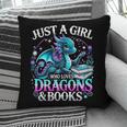 Dragon Reading Just A Girl Who Loves Dragons And Books Pillowcase Dragon Reading Just A Girl Who Loves Dragons And Books Pillowcase