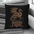 Easily Distracted By Dragons And Books Library Dragon Lover Pillowcase