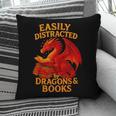 Easily Distracted By Dragons And Books Reading Pillowcase Easily Distracted By Dragons And Books Reading Pillowcase
