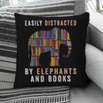 Easily Distracted By Elephants And Books Elephant Pillowcase