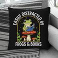 Easily Distracted By Frogs And Books Pillowcase Easily Distracted By Frogs And Books Pillowcase
