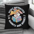 Easily Distracted By Rabbits And Books Reading Pillowcase Easily Distracted By Rabbits And Books Reading Pillowcase