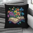Enchanted Open Book With Blooming Flowers Pillowcase