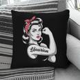 Female Librarian Rosie Riveter Book Guardian Woman Pillowcase