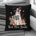 Ghost Reading Book Coquette Bow Halloween Girl Kid Teacher Pillowcase