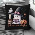 Ghost Reading Book Coquette Bow Halloween Girl Toddler Kid Pillowcase