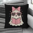 Ghost Reading Book Halloween Cat Lover Pillowcase