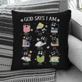 God Says I Am Cat Book Lover Christian Cute Jesus Girls Kids Pillowcase